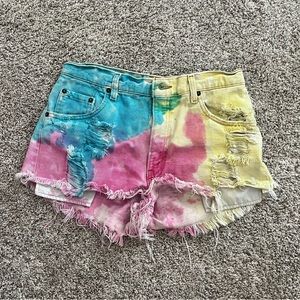 Levi’s Tie Dye Denim Shorts